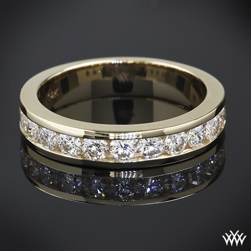 Custom Half Eternity Channel Set Diamond Wedding Ring
