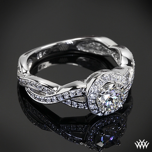 Diamond Braid Diamond Engagement Ring
