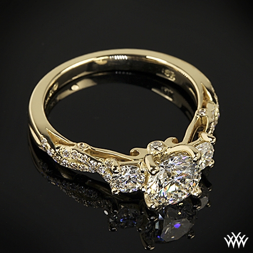 Verragio Twisted Shank 3 Stone Engagement Ring