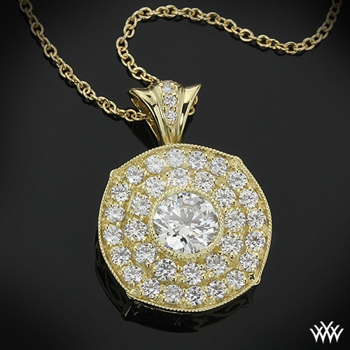 18k Yellow Gold "Bella" Diamond Pendant