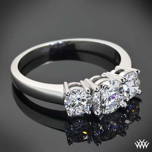 3 Stone Platinum Diamond Engagement Ring