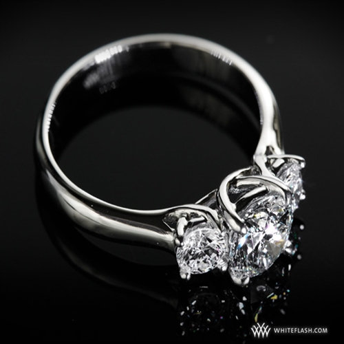 3 Stone Trellis Diamond Engagement Ring