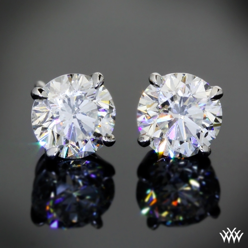 4 Prong Basket Diamond Earrings
