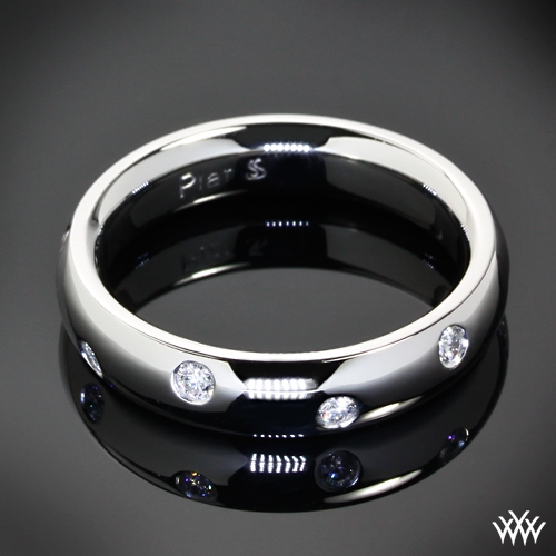 Scattered Diamond Wedding Ring