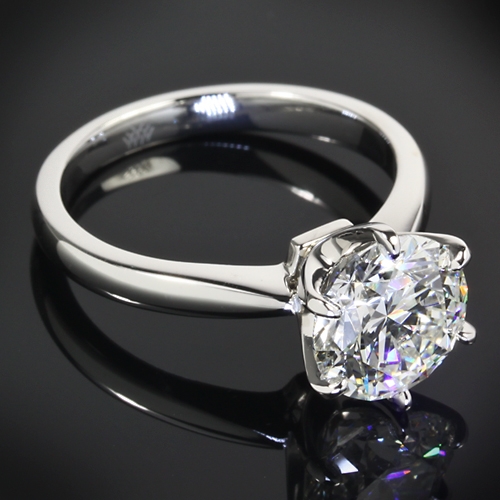 Contemporary Solitaire Engagement Ring