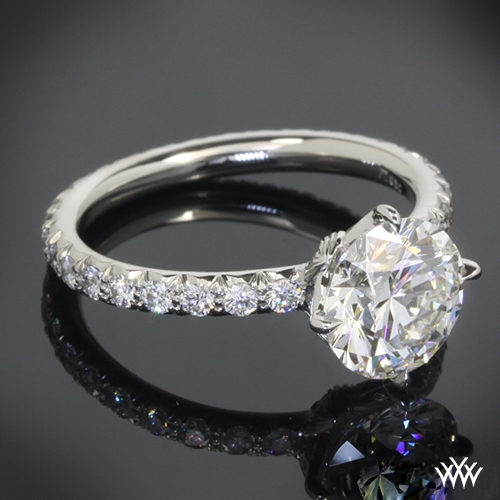 Semi Custom Lotus Diamond Engagement Ring