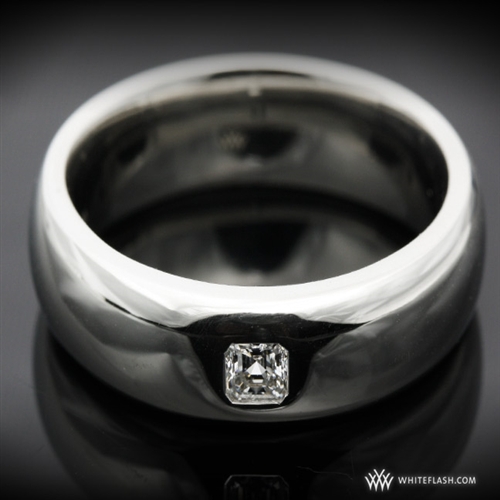 Asscher Diamond Band