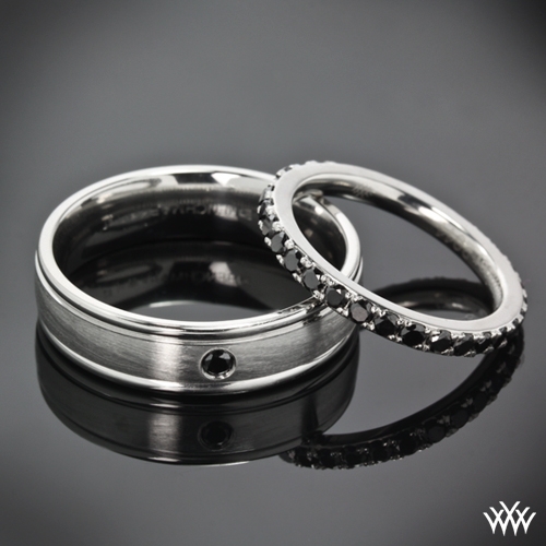 Customized Men's Wedding Ring and Custom Eternity Diamond Wedding Ring