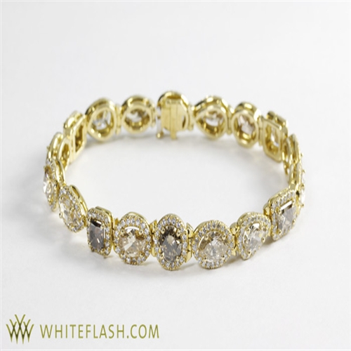 Champagne Halo Diamond Bracelet