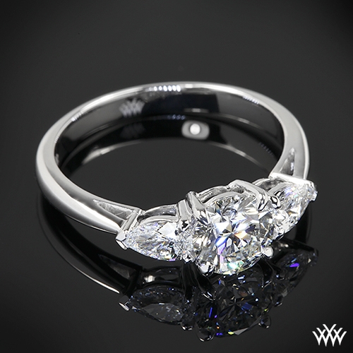 Custom Rounded 3 Stone Diamond Engagement Ring