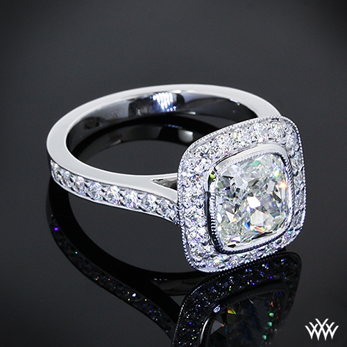 Custom "Full Bezel" Diamond Engagement Ring