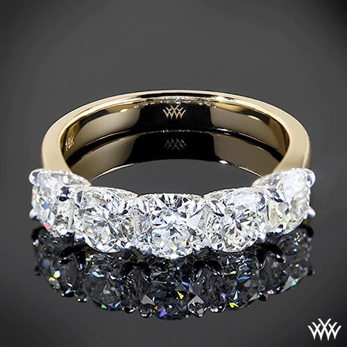 Custom 5 Stone U-Prong Diamond Wedding Ring