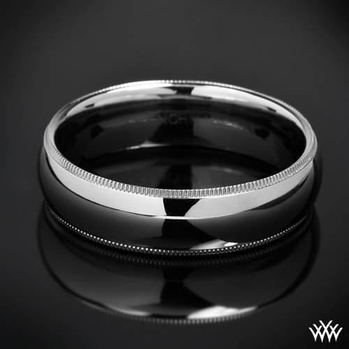 Men's 6mm Comfort Fit Wedding Band with Milgrain