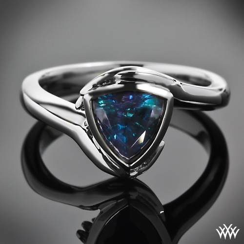 Custom Palladium Solitaire Engagement Ring