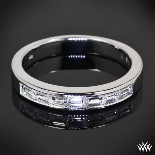 Emerald Cut Diamond Wedding Band