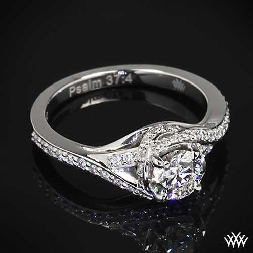 Custom Pave Wrap Diamond Engagement Ring