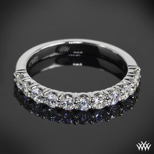 Custom 11 Stone Shared Prong Diamond Wedding Ring