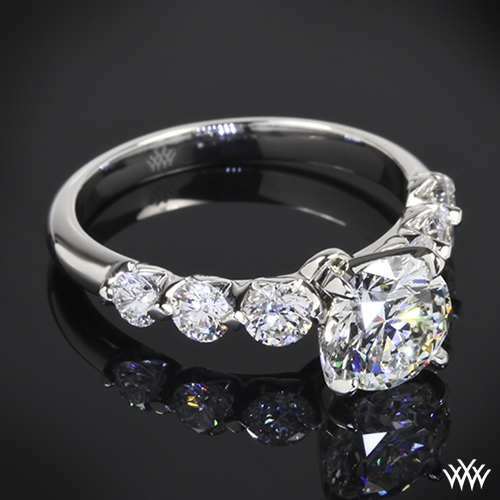 Custom Shared-Prong Diamond Engagement Ring