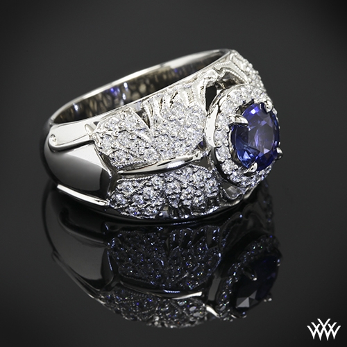 Custom Butterfly Diamond Engagement Ring