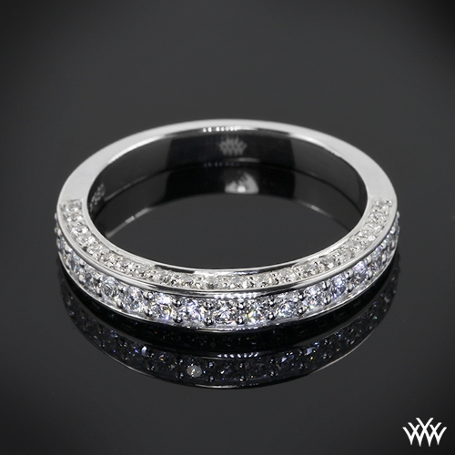 Custom Three Sided Diamond Wedding Ring