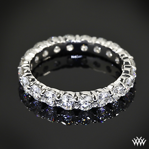 Custom Full Eternity Shared-Prong Diamond Wedding Ring