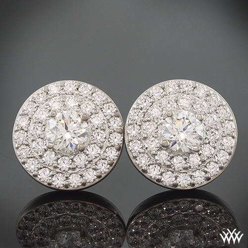 "Double Halo" Diamond Earrings