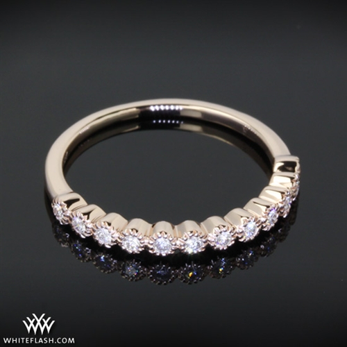 Diamond Band with Miligrain Bezel