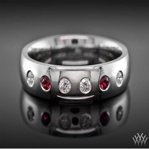 Diamond and Ruby Wedding Band