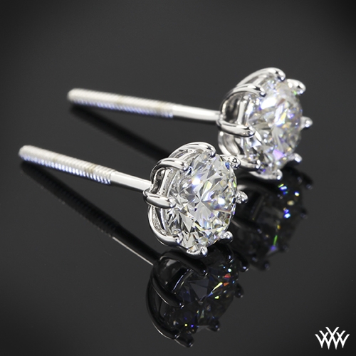 8 Prong Martini Diamond Earrings