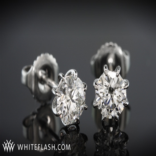 Eight Prong Diamond Earrings