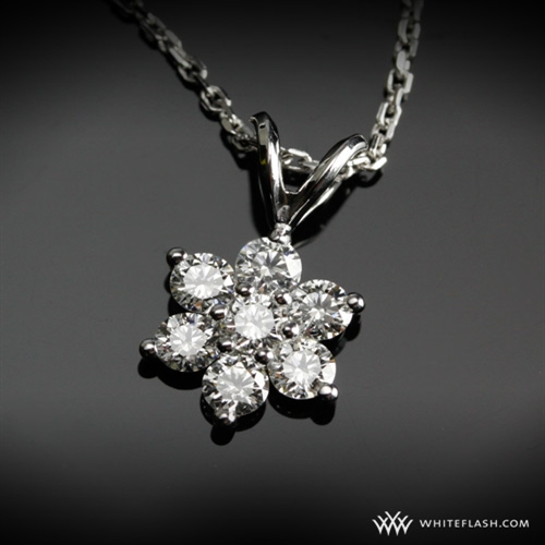 Flower Cluster Diamond Pendant