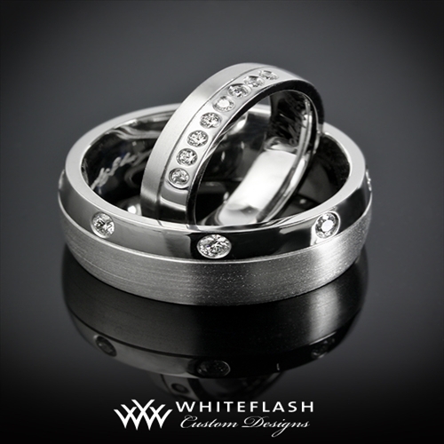 Flush Set Satin Wedding Band