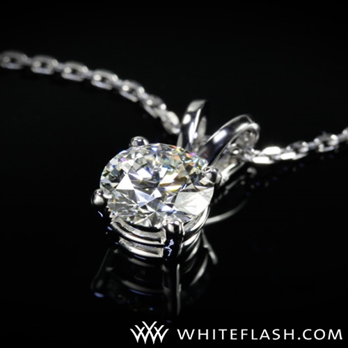 Four Prong Basket Diamond Pendant