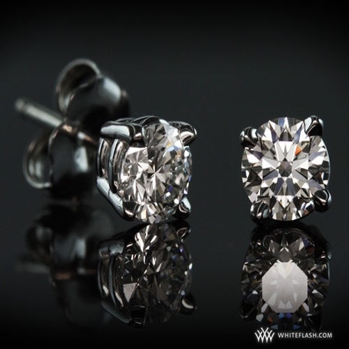 Four Prong Diamond Earrings