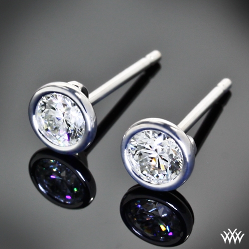 Handmade Full Bezel Diamond Earrings