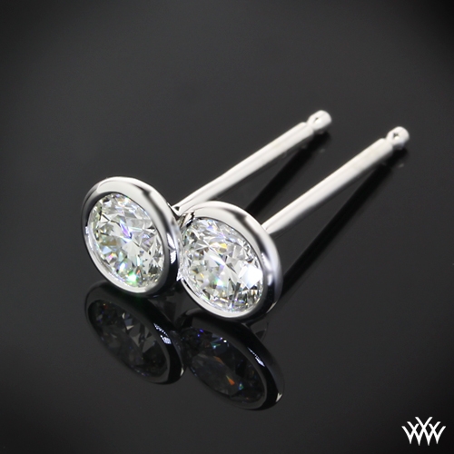 Handmade Full-Bezel Diamond Earrings