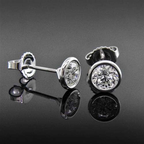 Full Bezel Diamond Studs