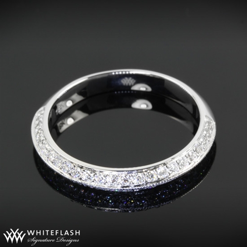 Knife Edge Pave Wedding Ring