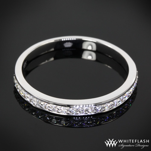 Legato Sleek Line Pave Diamond Wedding Ring