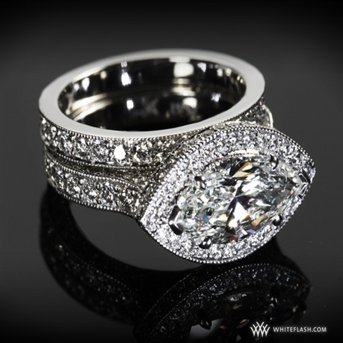 Marquise Halo Diamond Engagement Ring