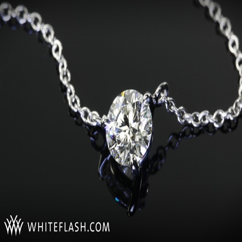 Martini Three Prong Diamond Pendant