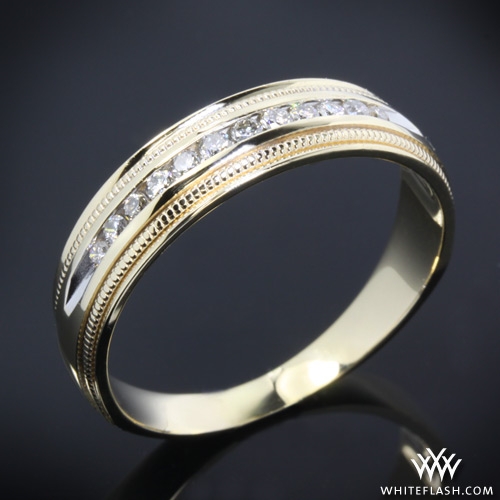 Mens 14K Diamond Band