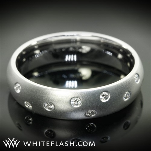 Mens Champagne Diamond Wedding Band