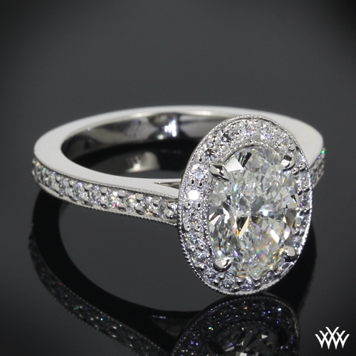Oval Halo Engagement Ring