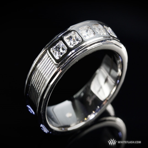 Palladium Diamond Accent Wedding Band