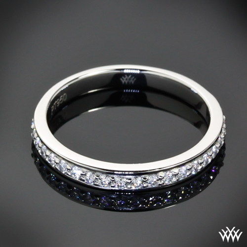 Legato Sleek Line Pave Diamond Wedding Ring