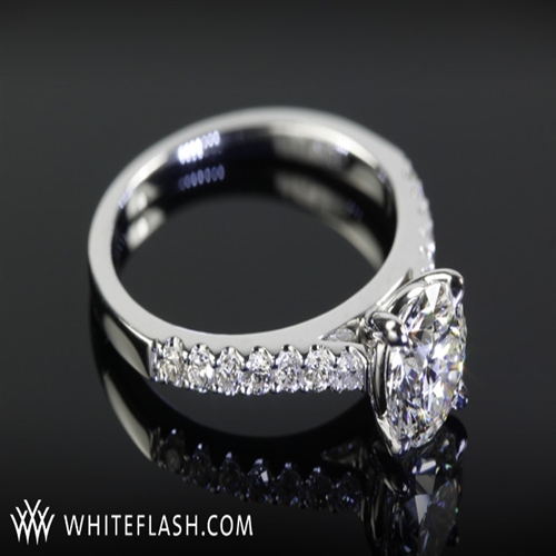 Petite Open Cathedral Diamond Engagement Ring