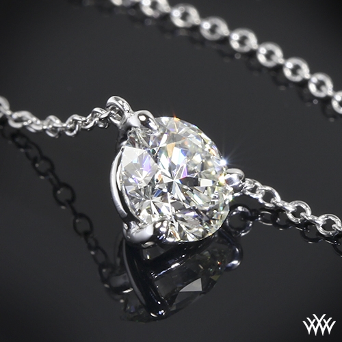 Three-Prong Martini Diamond Pendant