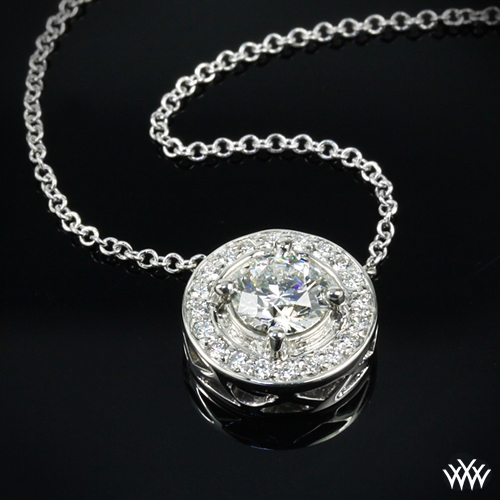 Halo Prong Diamond Pendant