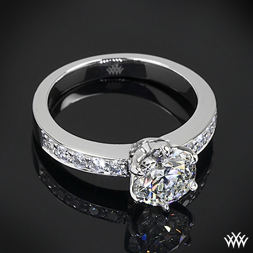 Bead-Set Diamond Engagement Ring